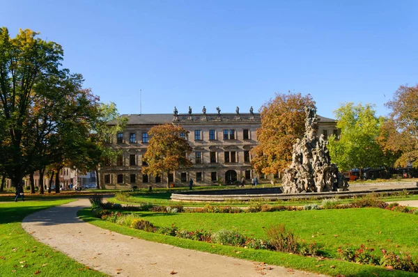 Schloss Garten Jesienią Erlangen Niemcy — Zdjęcie stockowe
