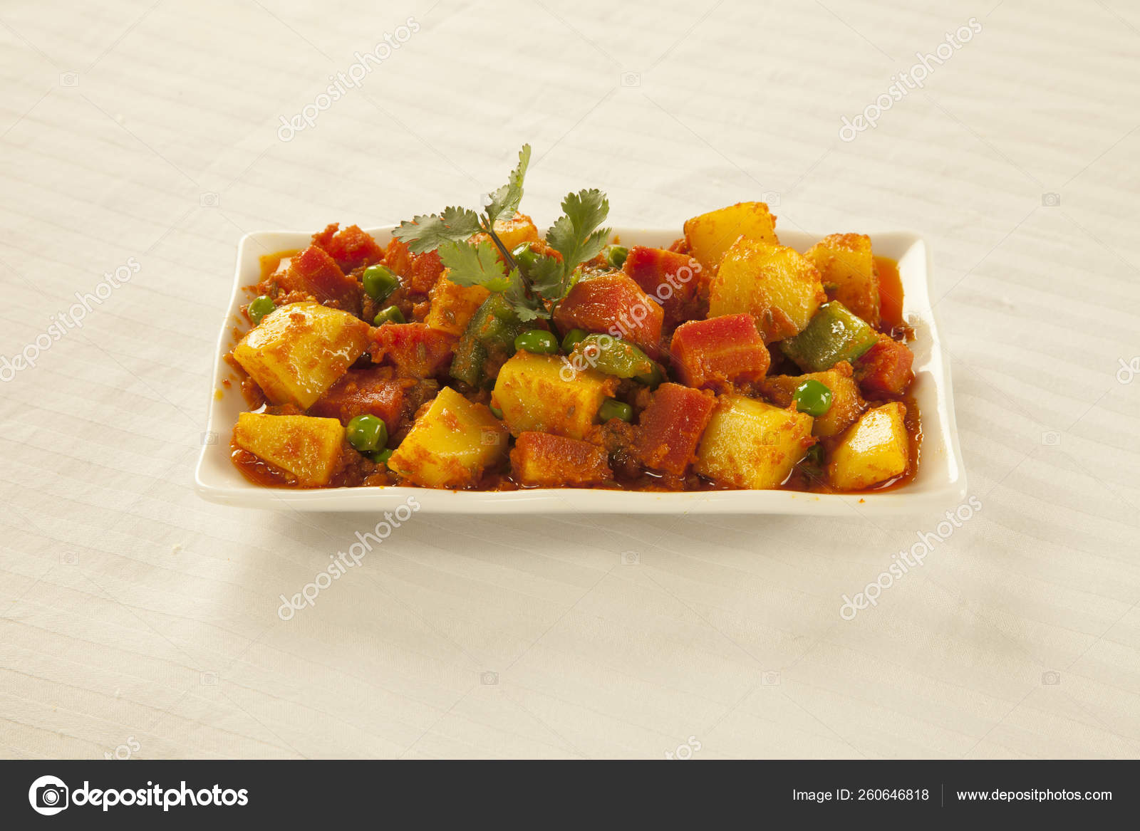 Mixed Vegetable Indian Pakistani Masala Cuisine Stock Photo by