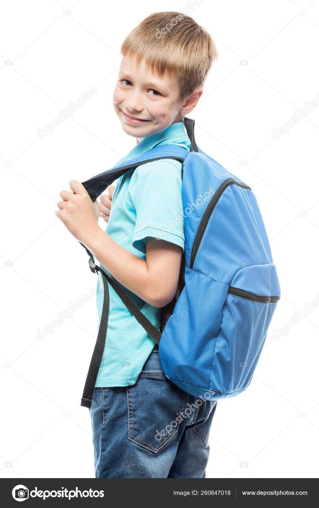 the boy with the backpack