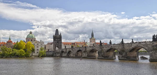 Praga Ponte Charles Torre Ponte Cidade Velha — Fotografia de Stock