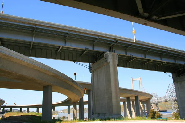 Cierre Las Rampas Autopista Vacía — Foto de Stock