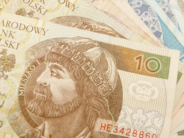 Polnisches Zloty Geld Banknoten Und Münzen — Stockfoto