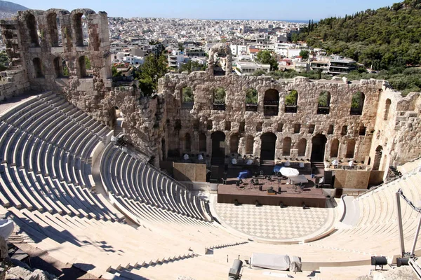 Details Acropolis Theater Acropolis Athens Greece — Stock Photo, Image