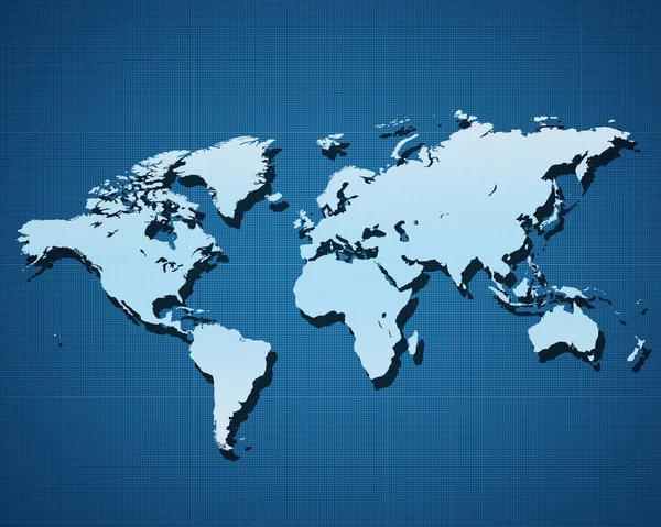 Svět Mapa Ilustrace — Stock fotografie