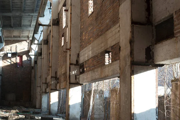 Ruinas Una Fábrica Industrial Muy Contaminada Lugar Era Conocido Como — Foto de Stock