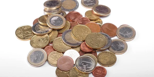 Монети Євро Валюта Європейського Союзу — стокове фото