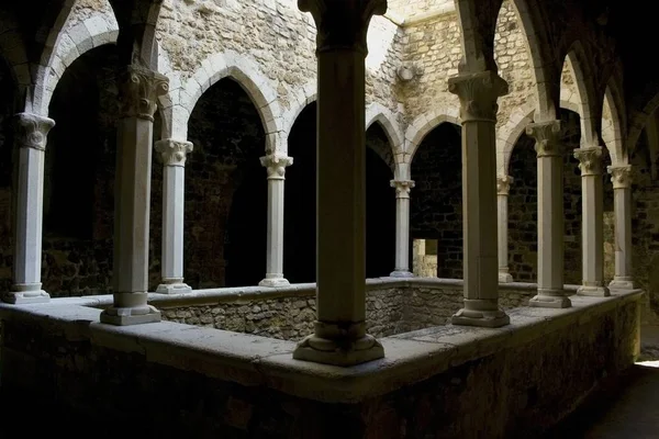 Une Sorte Salle Conférence Dans Forteresse Médiévale France — Photo