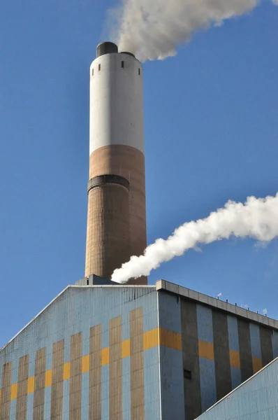 Fumaça Proveniente Chaminé Saída Central Eléctrica — Fotografia de Stock