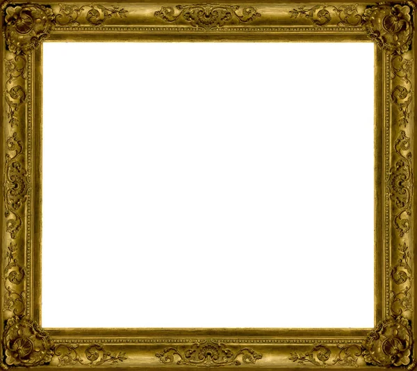 Velha Moldura Madeira Dourada — Fotografia de Stock