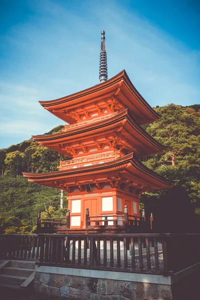 Pagoda Templo Kiyomizu Dera Gion Kyoto Japón — Foto de Stock