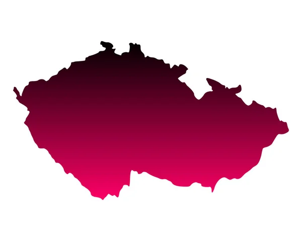 Χάρτη Της Τσεχικής Δημοκρατίας — Φωτογραφία Αρχείου