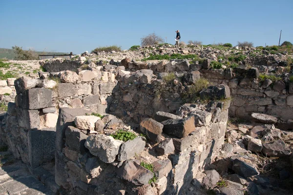 Parque Nacional Israelí Con Ruinas Anquilosadas Excavación Arqueológica — Foto de Stock