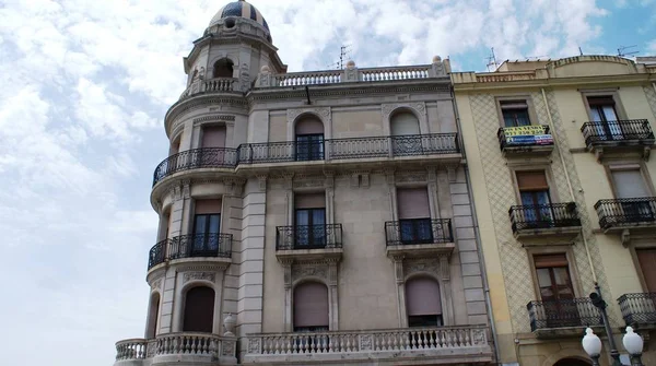 Tarragona Ciudad Antigua Casa Con Balcones Rejas — Foto de Stock