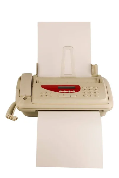 Isolated Technology Fax Blank Paper Ready Edit — Stock Photo, Image