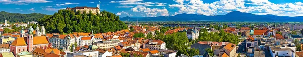 Slovenya Nın Başkenti Ljubljana Panoramik Manzarası — Stok fotoğraf