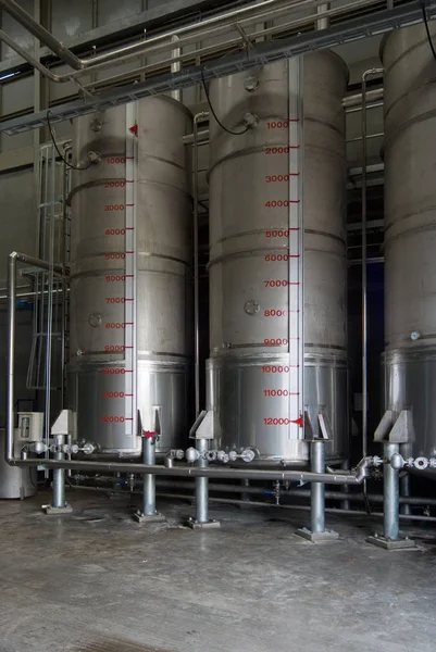 Industrial Storage Tanks Liquids Processing Plant — Stock Photo, Image