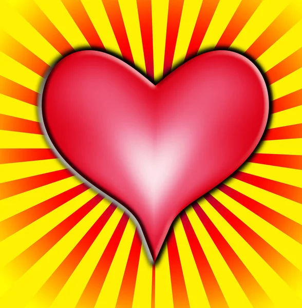 Kärlek Hjärta För Romantiska Begrepp Och Alla Hjärtans Dag — Stockfoto