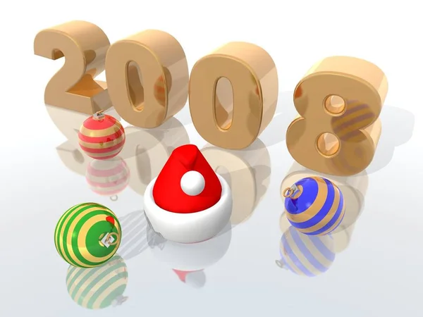 Una Representación Para Celebrar Nuevo Año 2008 — Foto de Stock