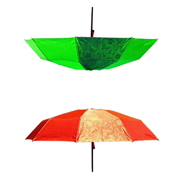 Umbrellas Latar Belakang Putih — Stok Foto