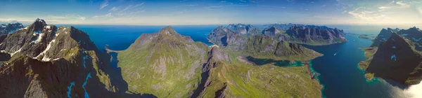 Εναέρια Πανόραμα Από Νορβηγικά Νησιά Lofoten — Φωτογραφία Αρχείου