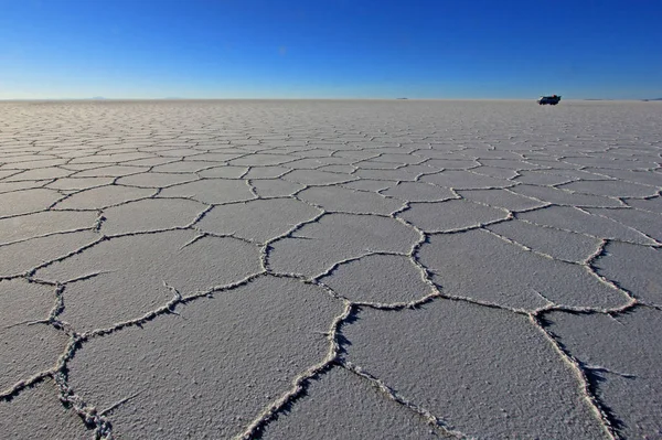 Ван Салар Уюні Соляні Озера Найбільшим Салар Світі Альтіплано Болівії — стокове фото