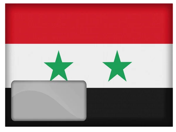 Bandiera Siriana Dipinta Sulla Busta Postale — Foto Stock