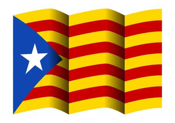 Vlag Van Catalonië Textuur Achtergrond — Stockfoto