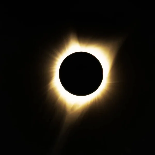 Eclipse Solar Total Oregon Eua Imagem Colorida — Fotografia de Stock