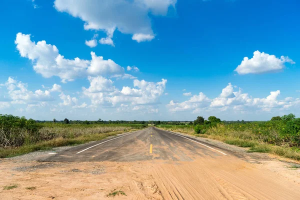 Fin Carretera Por Que Puede Pasar Coche — Foto de Stock