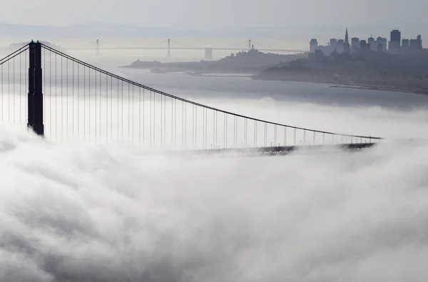 San Fransisco Skyline Sis Sabah Gündoğumu Haddeleme — Stok fotoğraf