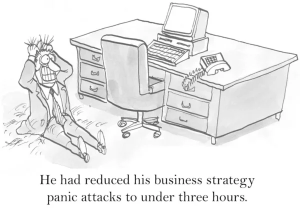 Hij Hadden Zijn Zakelijke Strategie Paniek Aanvallen Teruggebracht Tot Minder — Stockfoto