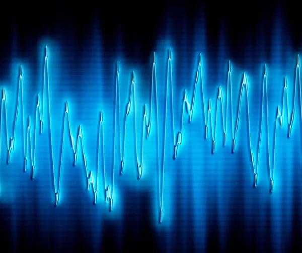 Velký Obraz Velmi Jasné Zářící Zvukové Vlny — Stock fotografie
