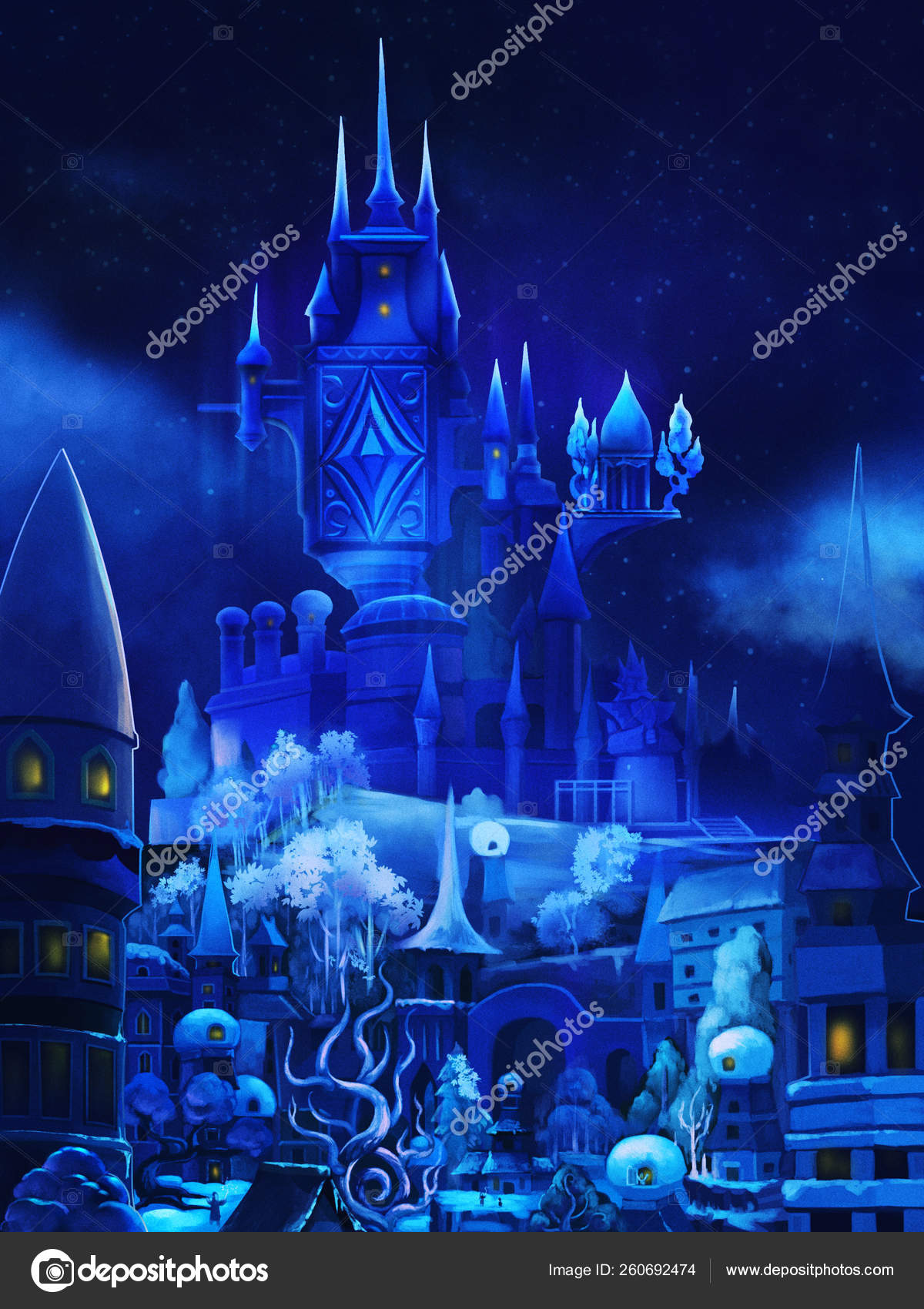 Illustration Snow Palace Fairy Tale Fantastic Cartoon Style Scene Wallpaper Stock Photo by ©YAYImages 260692474 Illustration Snow Palace Fairy Tale Fantastic Cartoon Style Scene Wallpaper Stock Photo by ©YAYImages 260692474