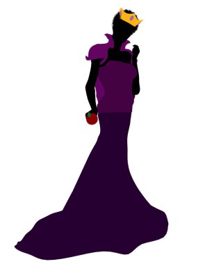Evil queen illustration silhouette on a white background clipart