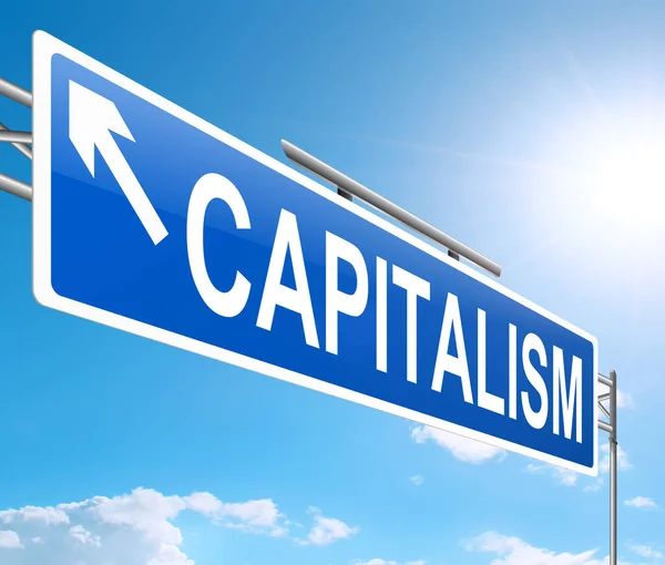 Ilustración Que Representa Signo Con Concepto Capitalismo — Foto de Stock