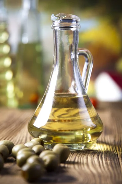 Natives Olivenöl Extra Ländliches Mediterranes Thema — Stockfoto