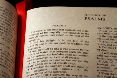 Chapter 1 of the Book of Psalms in the Old Testament of the Holy Bible clipart