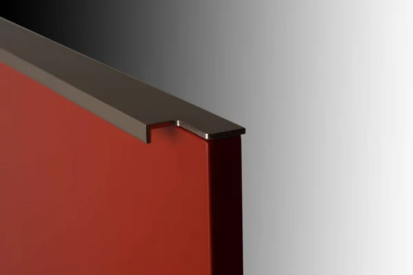 Современный Дизайн Двери Кухни Алюминиевый Профиль Ручка — стоковое фото