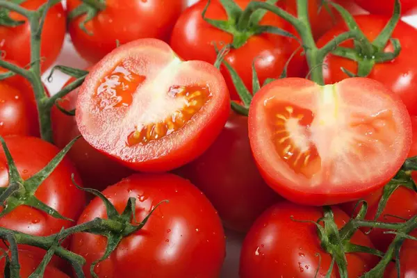 Alimentação Saudável Vermelho Maduro Tomate Vegetal Cru — Fotografia de Stock