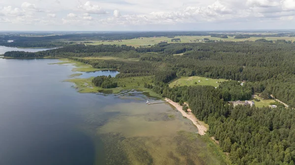 Plateliai Lake Lithuania Aerial Drone Top View — Stock Photo, Image