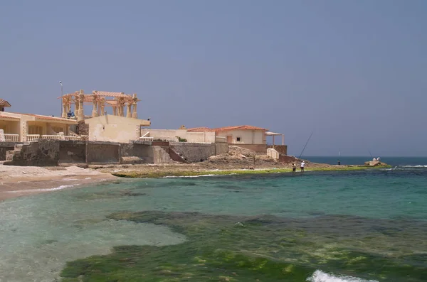 Hermosa Vista Mar Egipto Mediterráneo Alejandría — Foto de Stock
