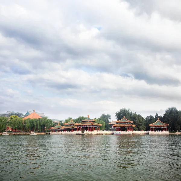 Cinco Pagodes Dragão Parque Beihai Mar Norte Retiro Real Perto — Fotografia de Stock