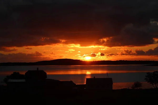 Midnight Sun Northern Norway — Stock Photo, Image