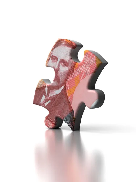 Pojedyncze New Zealand Dollar Puzzle — Zdjęcie stockowe