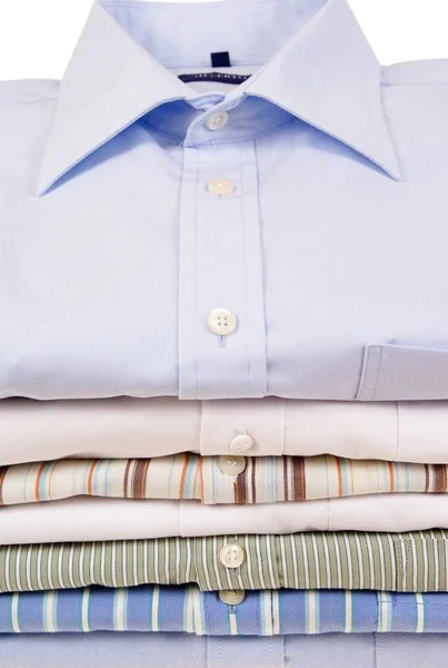 Colourfull Men Shirts Isolated White Background — Stock Photo, Image