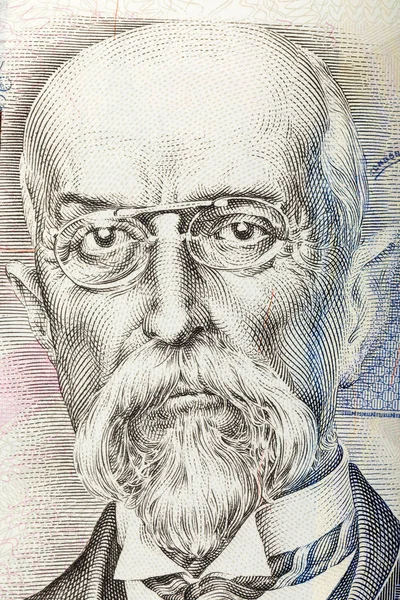 Tomas Garrigue Masaryk Tsjechische Bankbiljet Nominale Waarde Vijfduizend Kronen Geld — Stockfoto