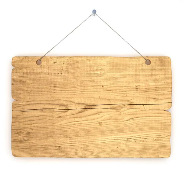 Leere Pinnwand Aus Altem Holz Die Einem Nagel Hängt — Stockfoto