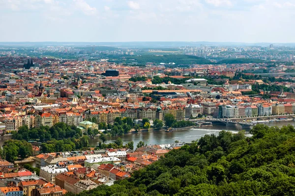 Paisagem Centro Cidade Praga Vista Aérea — Fotografia de Stock