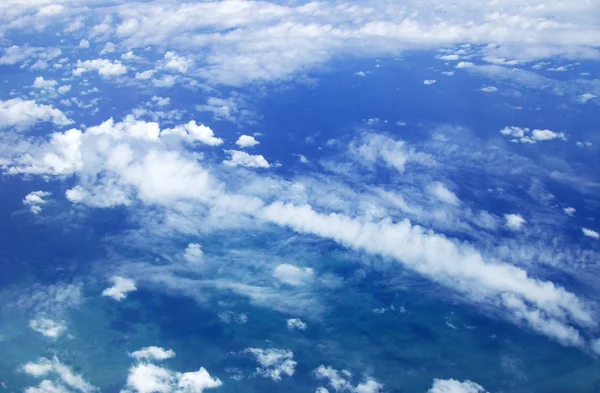 Draufsicht Aus Dem Flugzeug Wolken — Stockfoto