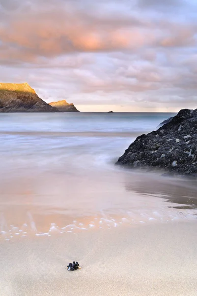 Pomalé Podmořské Pláštěnky Pohled Polly Vtipem Cornwall — Stock fotografie